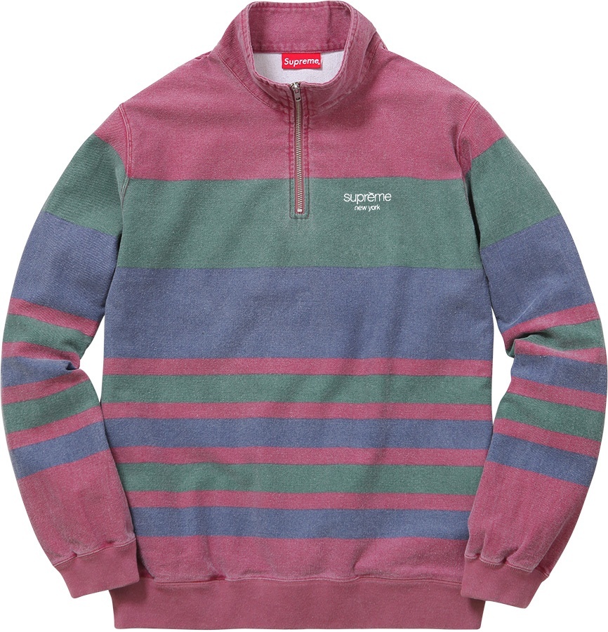 Printed Stripe Half Zip Sweat view 2